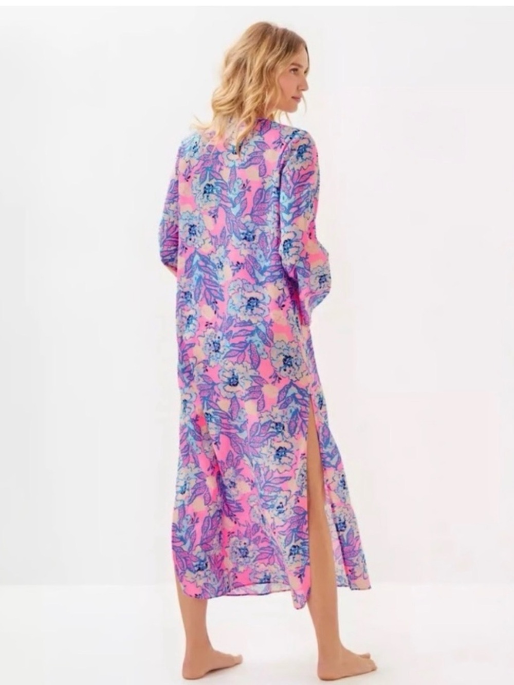 Lilly Pulitzer Perry Long Sleeve Maxi Cover-Up - Picture 2 of 8